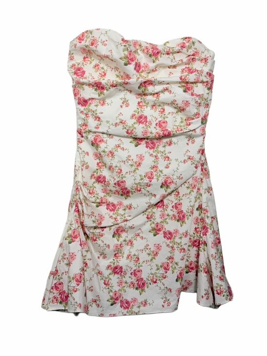 House of Cb JASMINE Rose Print Draped Corset Dress - Picture 5 of 13